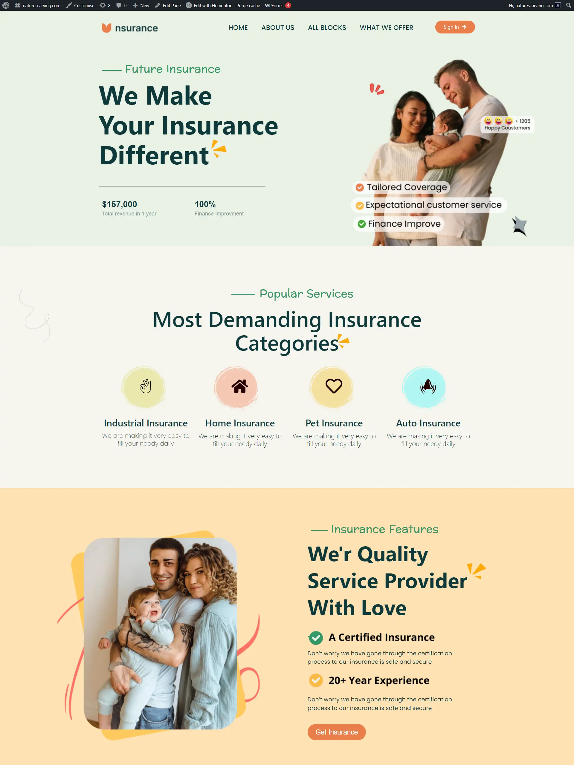 Insurance Services Website